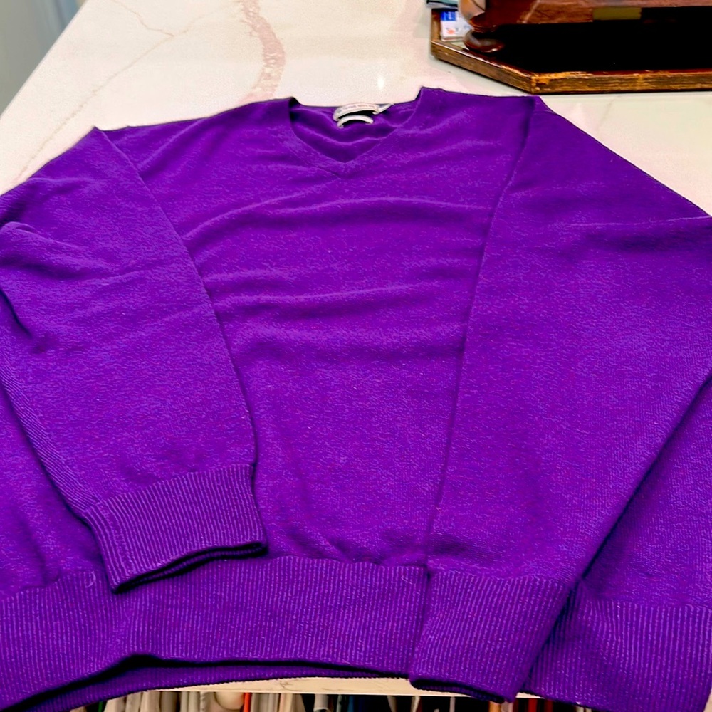 Peter Milar, 100% cashmere, deep Royal purple